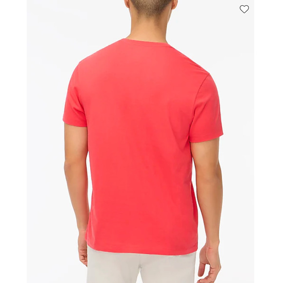 NWT J. Crew Men's Ripe Strawberry Red Washed Jersey Pocket Tee - Picture 9 of 11